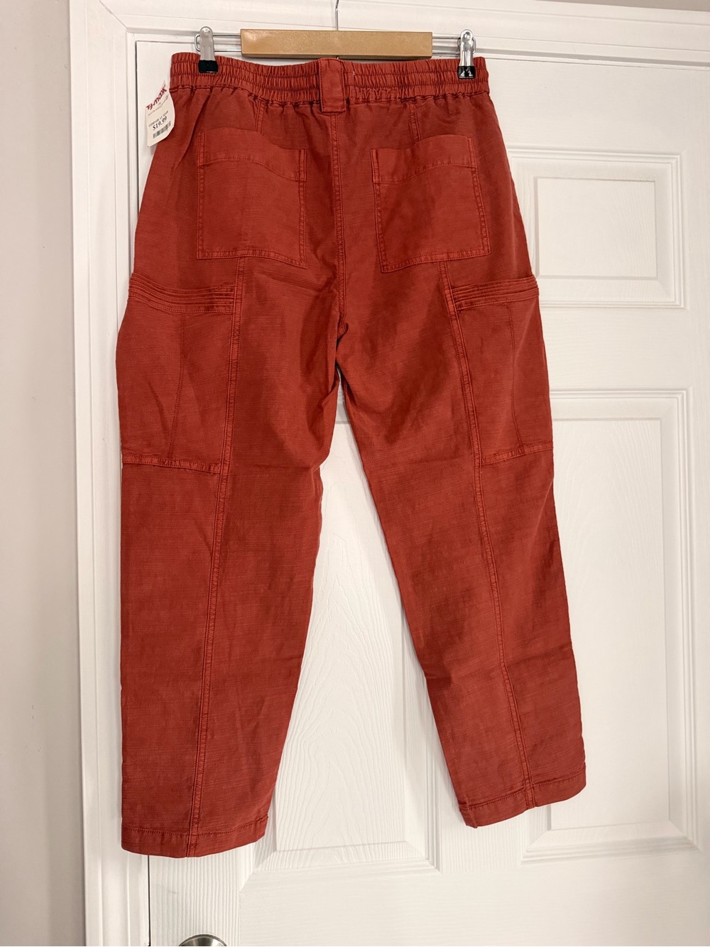 Anthropologie Rust Red Corduroy Cargo Pants
